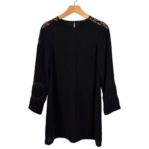 Zara Dress Size XS Black Lace Sleeve Mini Dress Lined Whimsygoth Flowy Boho